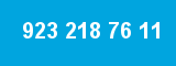 923 218 76 11 923 218 76 11